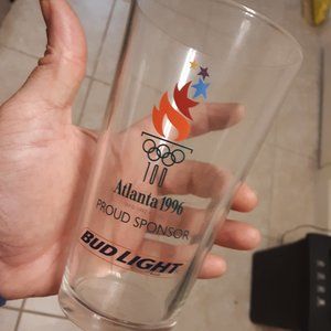 Vintage !996 Olympics Atlanta Bud Light Beer Glass